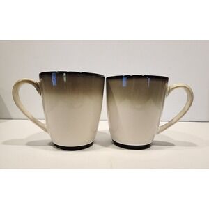 Sango Nova Black 12 oz Ceramic Coffee Mug Tea Cup (2)